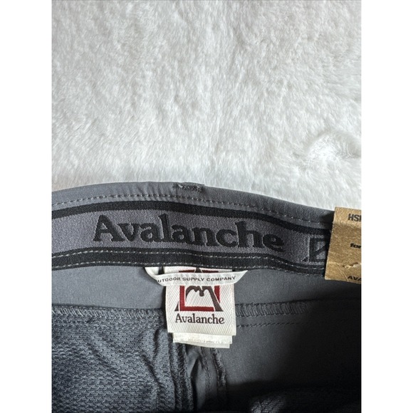 Avalanche Woven Stretch Pant 4 Way Relax Fit Flex Waist Men's Pant Gray 30 X 32 - Picture 7 of 9